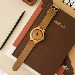 Personalized Wood Anniversary Gifts for Boyfriend Gift Birthday Gift for Him Groomsmen Gift Watch Custom Watch Engraved Wooden Watch for Men