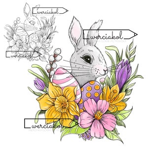 Easter bunny digitalstamps