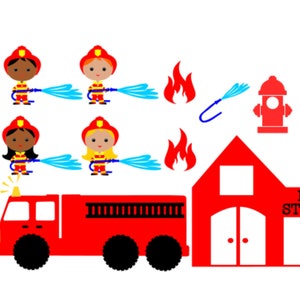 fire fighter svg fire station svg cut files