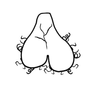 Hairy balls outline svg cut file