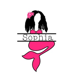 Mermaid monogram svg cut files