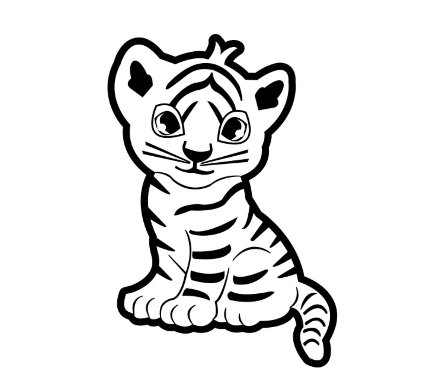 Buy Tiger Outline Svg Cut Files Online in India  Etsy