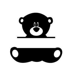teddy bear svg png cut files vector image