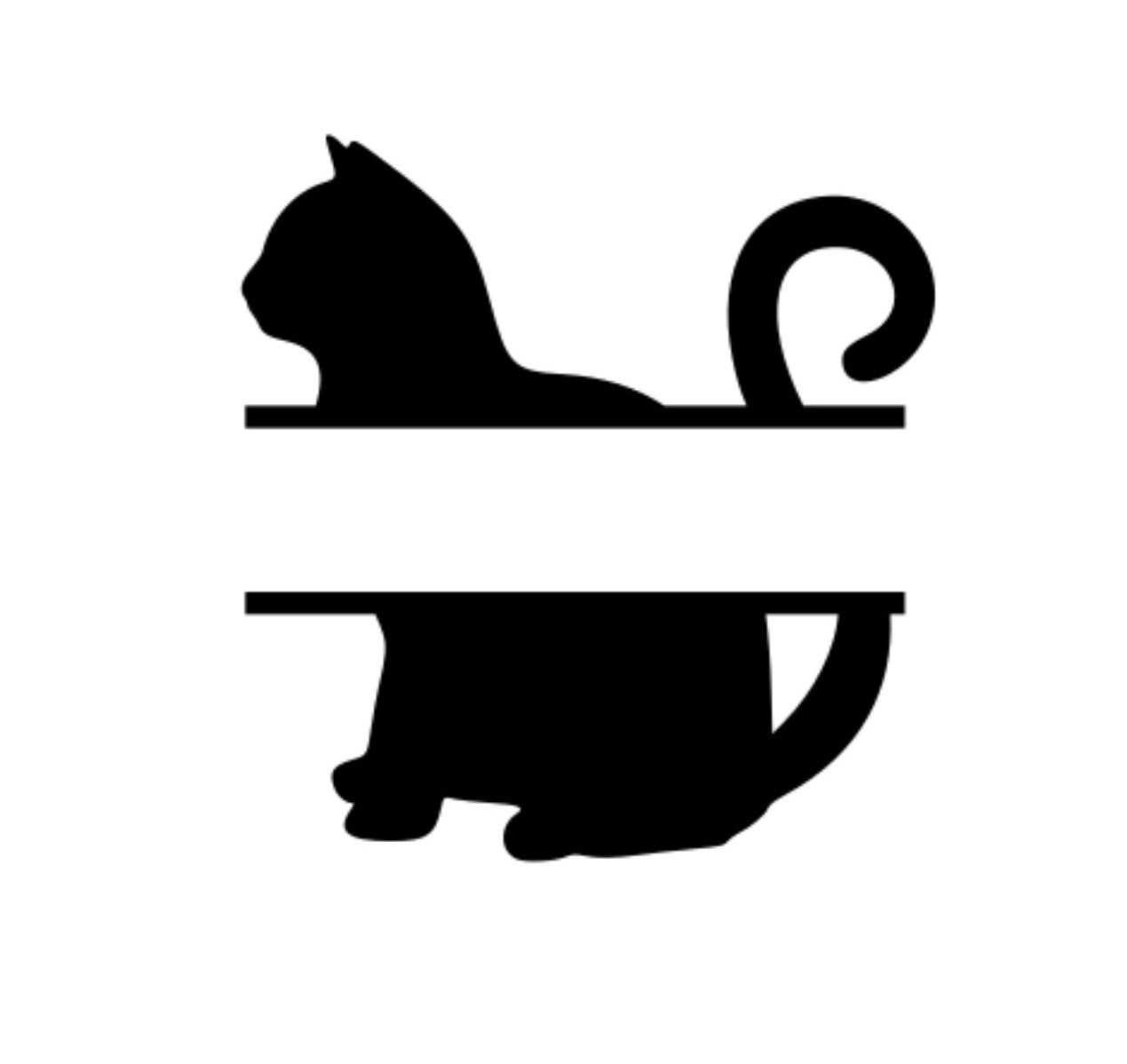 Cat Monogram Svg Cut Files Etsy Australia