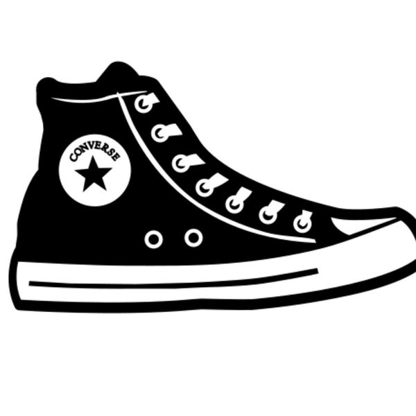 converse outline svg cut files