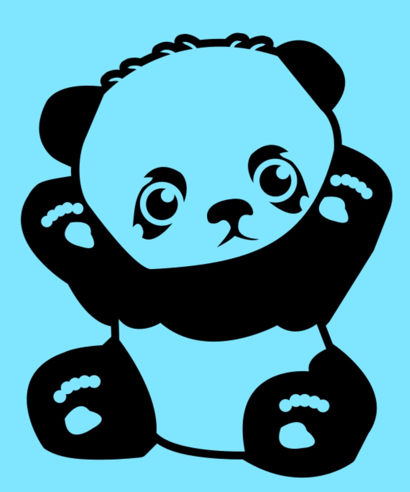 Cute Panda Bear Stroke PNG & SVG Design For T-Shirts