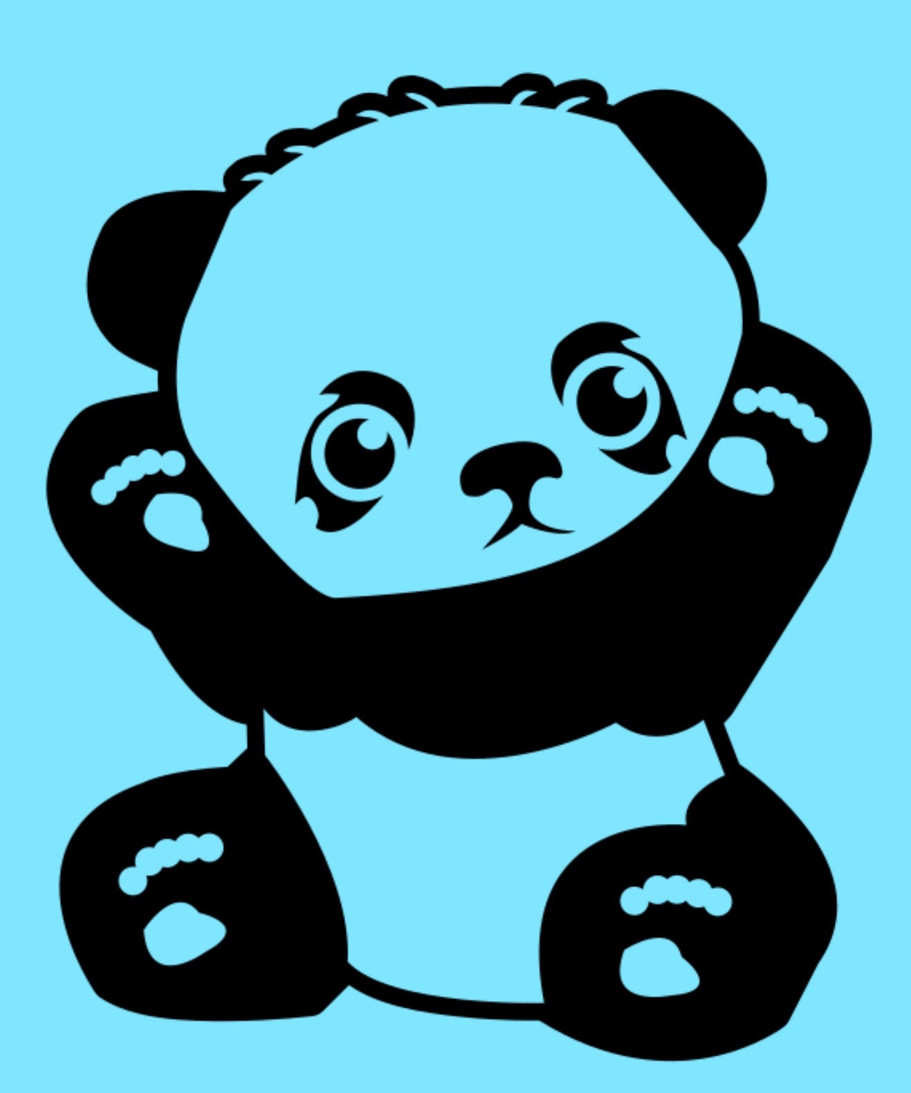 Design PNG E SVG De Traço Focinho Da Cabeça Piscante Do Panda Para