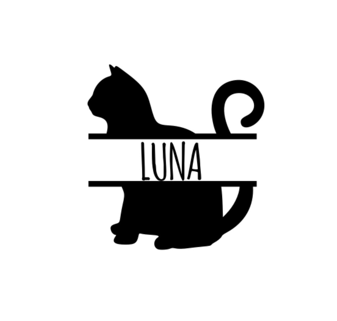 Cat Monogram Svg Cut Files Etsy Canada