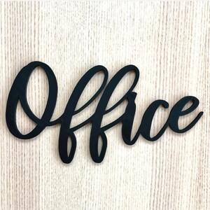 Office Door Sign Plaque Black Decoration Studio Homebased Door New Home Gift