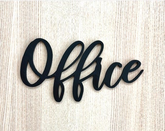 Office Door Sign Plaque Black Decoration Studio Homebased Door New Home Gift