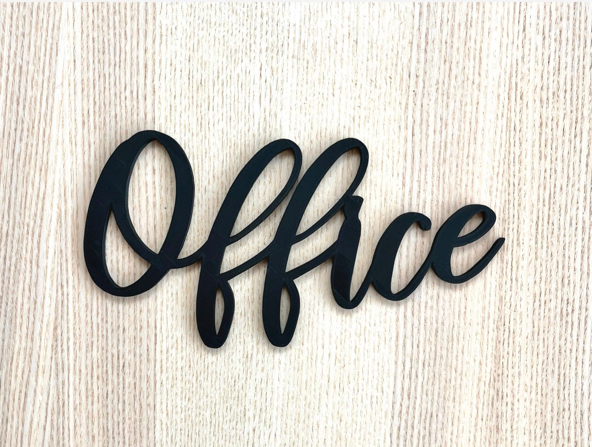 Office Door Sign Plaque Black Decoration Studio Homebased Door Etsy
