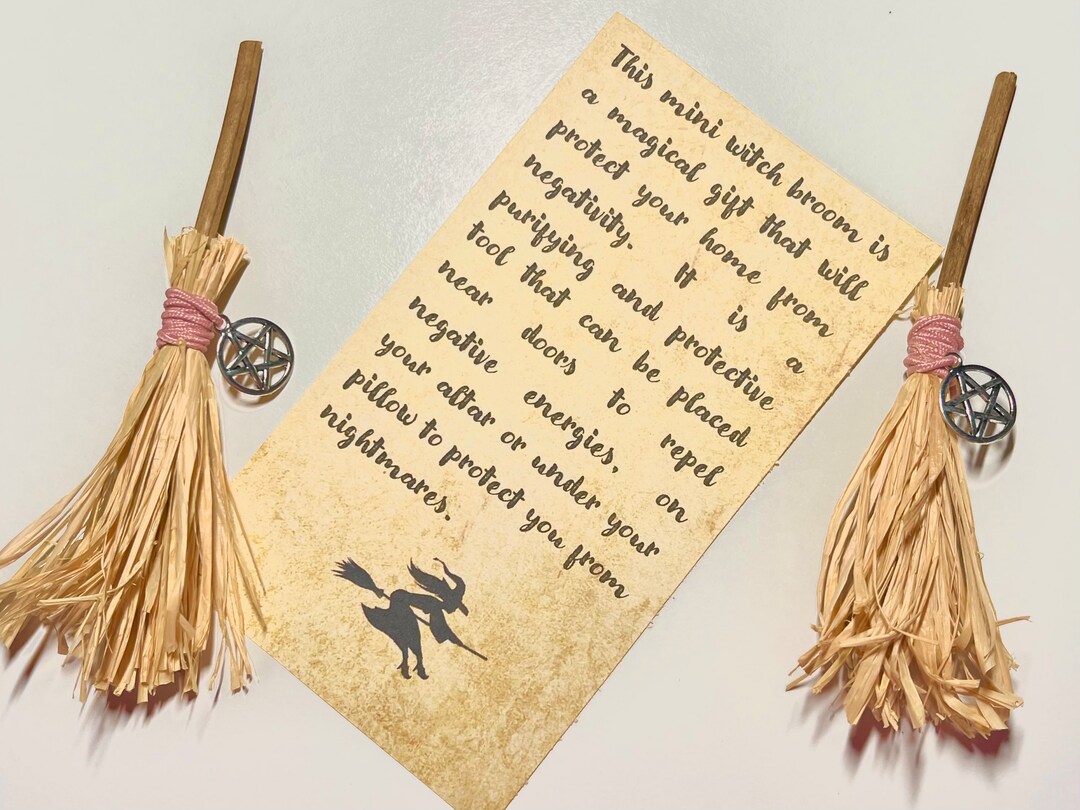 Witch Mini Broom Broomstick Gift Magic Protection New Home Witches