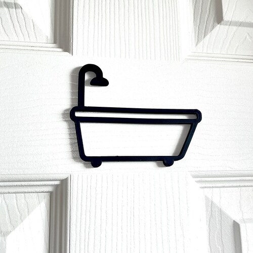 Bathroom Door Sign Plaque Bathtub Tub Decoration Toilet Bath Etsy