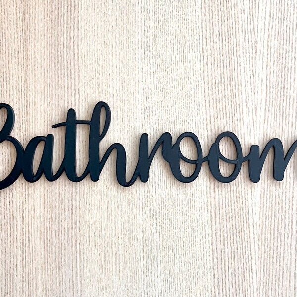 Bathroom Door Sign Plaque Decoration Toilet Bath New Home Gift