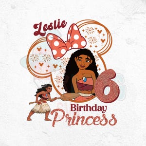 Prinzessin Moana Geburtstagskind Png, Prinzessin Geburtstagsparty Familie Png, Benutzerdefinierte Moana Geburtstagskind Png, passendes Geburtstagsgeschenk Png