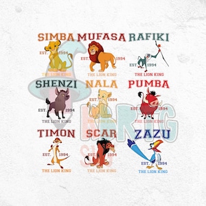 Retro The Lion King-filmpersonages png, Simba Nala Pumbaa Timon Rafiki, familievakantiereis, Hakuna, png, 2024