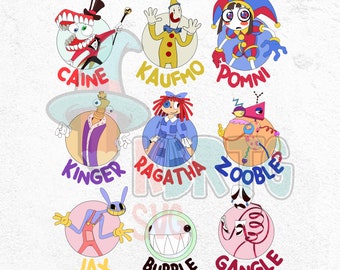 Amazing Digital Circus PNG bundle, Digital Circus, Pomni, Jax, Kaufmo png, Amazing Digital Circus, Printable Instant Download