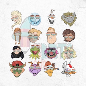 Księżniczka Elsa PNG, Anna Elsa Friend PNG Bundle Best Day Ever Png, Muppet PNG Bundle, Ducktail Png, Magical Figment Blossom Day Png