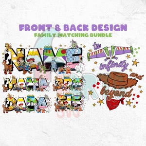 Custom Toy Story Birthday PNG Bundle: Family Matching Design
