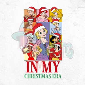 W mojej erze Bożego Narodzenia Png, Retro Princess Christmas Png, Kropki Doodle na Boże Narodzenie, Sublimacja koszuli świątecznej, Wesołych Świąt, Vintage Christmas