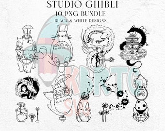 Bundle PNG Totoro Studio Ghibli, Mon voisin Totoro Png, chemise Ghibli vintage, sweat-shirt cadeau Studio Ghibli, Hayao Miyazaki
