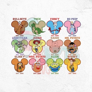 Toy Story Postać PNG Bundle, Buzz Lightyear, Woody, Andy, Infinity, Beyond, Best Vacay Magical Kingdom, Rexx, Got a Friend PNG
