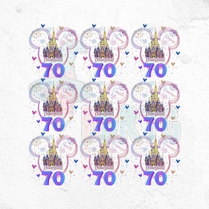 Custom 70th Anniversary of Magic PNG, Resort 1955 Png, Happiest Place On Earth Png, California Park 70th Celebration Png, 70 Years Of Magic
