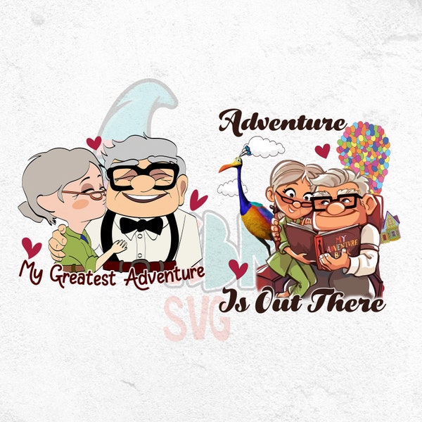 Ellie and Carl PNG Bundle, Up Movie PNG, My Greatest Adventure Png, Carl Png, Her Carl His Ellie, Carl And Ellie Adventure Is Out, Valentine