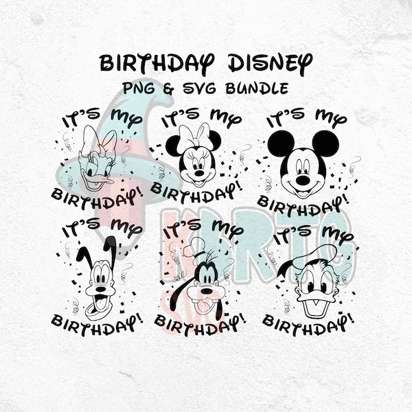 It's My Birthday PNG Svg Bundle, My Birthday, Magical Castle Birthday Girl, Boy, Happy Birthday Pngs, Clipart Svgs