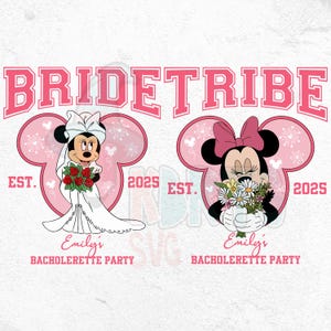 Custom Bride Tribe Bachelorette Party Png, Minnie Bridal Party Png, Minnie Bride Tribe Png, Minnie Bridesmaid Png, Minnie Bride Crew Png
