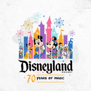 Resort 70-jähriges Jubiläum Png, Mickey Minnie Mouse Platinum Feier Png, Magic Kingdom Png, 70 Jahre magische Familienreise Passend