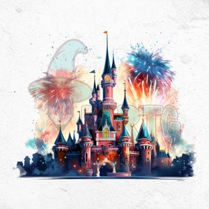 70° anniversario Il posto più felice sulla Terra Png, Fuochi d'artificio del castello della Bella Addormentata, Famiglia 2025, Castello magico Png, 70° anniversario Png