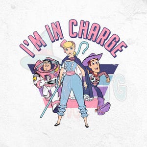 Toy Story Inspired Bo Peep Png, Jestem odpowiedzialny w stylu retro, Buzz & Woody Fan Art Gift dla miłośników Toy Story Png, Buzz Lightyear Woody Png
