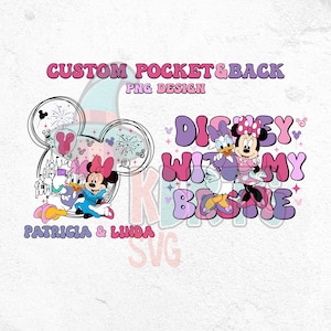 Minnie and Daisy Besties Trip PNG, Girls Just Wanna Have Fun PNG, Mouse Besties Png, Magical Kingdom Vacation, Magic Castle Png, Girls Trip
