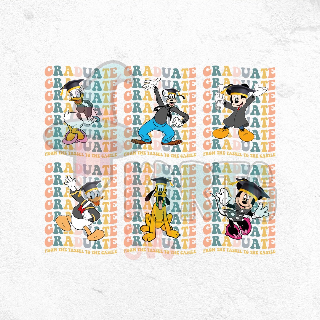 Graduation Senior Minnie Mickey PNG Bundle, Pastel Grad Mickey PNG ...