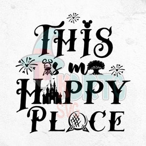 My Happy Place Svg and Png, World Trip Svg, Magical Kingdom Png, Family Vacation Png, Magical Castle Png, Snacking around World, Vacay Mode