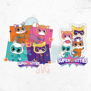 Super Kitties Png, SuperKitty Character, Super Kitties Png, SuperKitty Birthday, Buddy Bitsy Ginny Sparks Heroes Png, Fantastic Cats Png