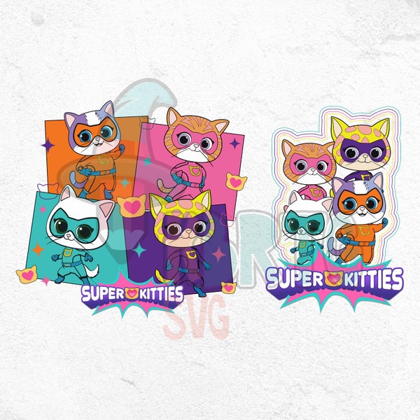 Super Kitties Png, SuperKitty Character, Super Kitties Png, SuperKitty Birthday, Buddy Bitsy Ginny Sparks Heroes Png, Fantastic Cats Png
