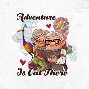 Ellie and Carl PNG, Up Movie PNG, Russel, Carl Png, Her Carl His Ellie, Carl And Ellie Adventure Is Out There Png, Couple Gift, Valentine