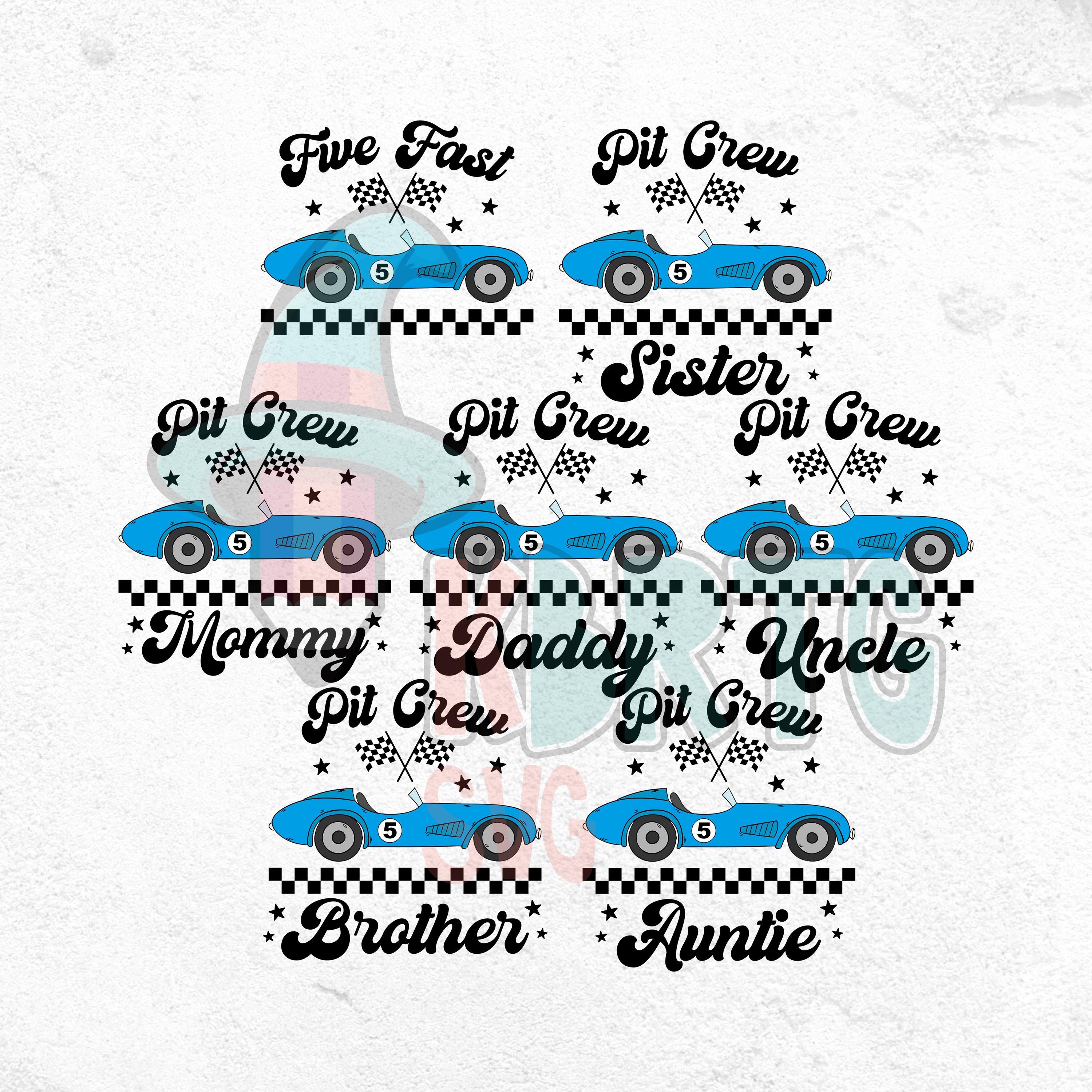 Two Fast Birthday Custom PNG Bundle, Race Car Family Png, Race Car Png, Race Car Birthday Boy Png, Birthday Boy Png, Pit Crew Birthday Png