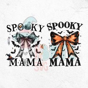 Spooky Mama Png Bundle, Coquette Halloween Png, Spooky Season Png, Retro Halloween Png, Fall Png, Halloween Sublimation Designs Png