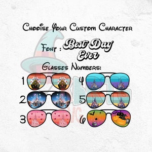Custom Best Day Ever, Custom Character Glasses, Best Day, Family Vacation, Collage Design, Magical Castle Png, Magical Vacation Day Png