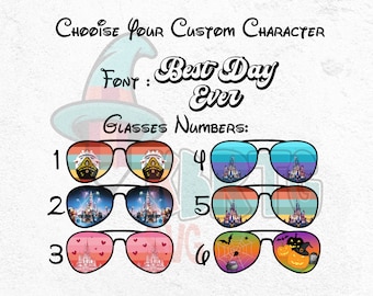 Custom Best Day Ever, Custom Character Glasses, Best Day, Family Vacation, Collage Design, Magical Castle Png, Magical Vacation Day Png