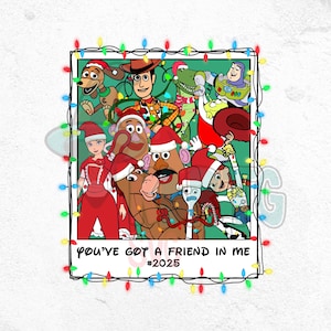 Toy Story In My Christmas Era Png, Retro Christmas Png, Christmas Doodle Dots, Sublimacja koszulek świątecznych, Wesołych Świąt, Vintage Christmas