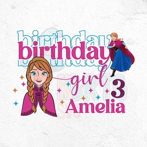 Princess Anna Birthday PNG: Frozen Party Design (Digital Download)