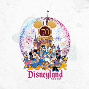 Feier 70 Jahre Kokette 1955-2025 Png, 70 Jahre magisches Königreich Png, Resort Magie Png, 70-jähriges Jubiläum Mickey Feier Png