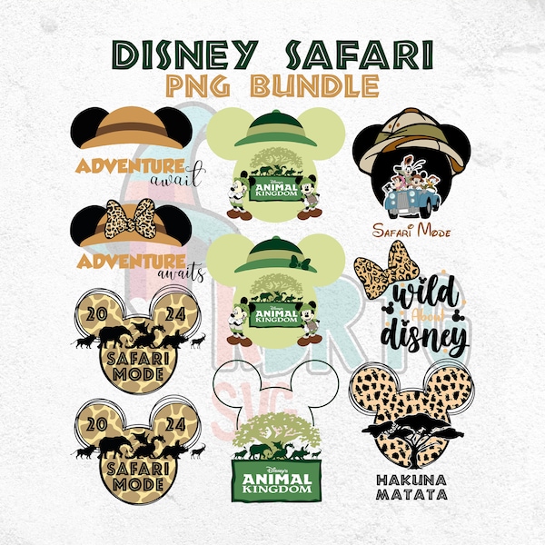 Mickey Friend Safari Bundle, Safari Png, Adventure Await, Mouse Safari, Animal, Kingdom Png, Hakuna Matata, Zebra Pattern, Safari Mode