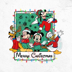 Mickey Friends In My Christmas Era Png, Retro Christmas Png, Christmas Doodle Dots, Christmas Sublimation, Merry Christmas, Vintage Christmas