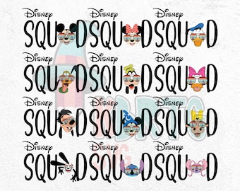 Mickey and Friends Squad Family Png, Stitch Angel Vacation Match,Mickey Friend Characters, Family Vacation 2025, Family Trip,Magical Kingdom