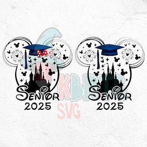 Najszczęśliwszy absolwent 2025 na Ziemi PNG, Senior Mickey Minnie Png, Tassel do zamku, Ukończenie szkoły, Absolwent Senior, Wakacje rodzinne Magiczne Królestwo